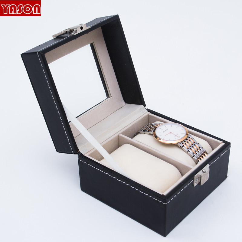 特價 高檔皮革木質手錶盒子 2位情侶手鏈手錶收納盒 天窗展示盒批發・進口・工廠・代買・代購
