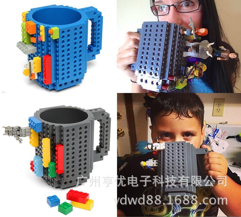 LEGO樂高積木馬克隨手水杯 拼裝杯DIY組裝杯 咖啡杯工廠,批發,進口,代購