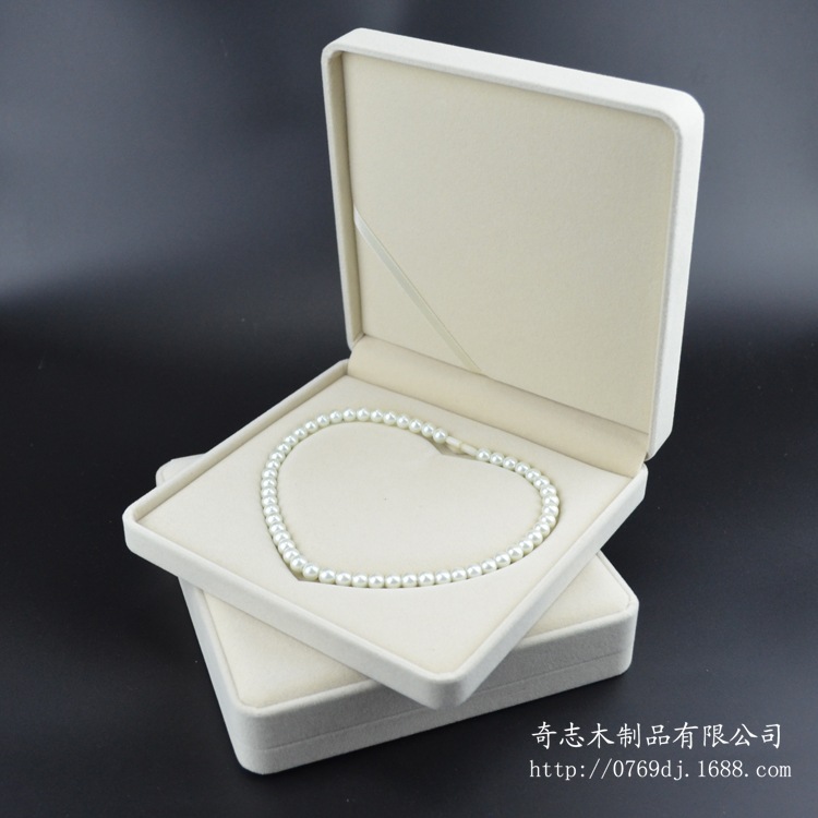 高檔心形珍珠項鏈盒子凹槽珍珠首飾包裝盒大禮品盒飾品收納盒批發工廠,批發,進口,代購