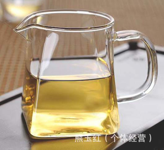生產批發耐熱玻璃300ML透明公道杯創意功夫茶具配件方形公杯茶海批發・進口・工廠・代買・代購