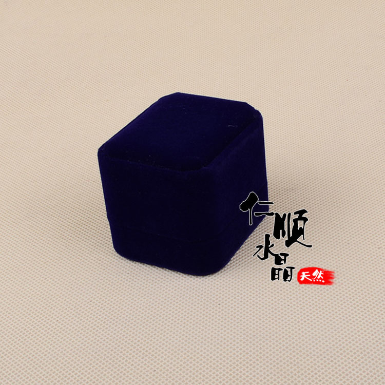 東海水晶  高檔絨佈戒指盒子 歐式寶藍色現貨飾品盒子 首飾盒批發批發・進口・工廠・代買・代購