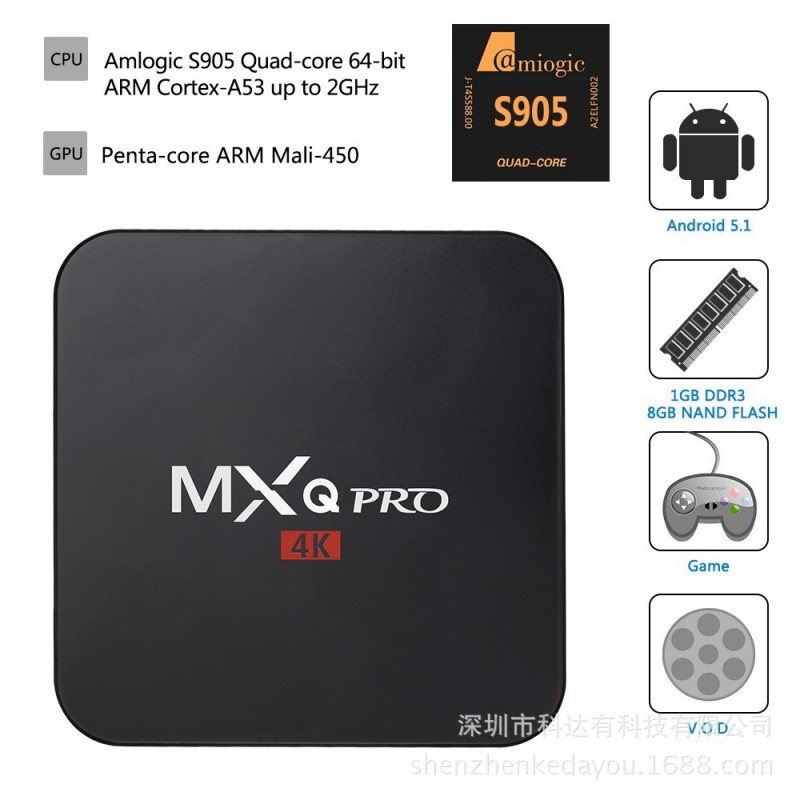 MXQ Pro 4K S905 Android TV BOX 網絡機頂盒 電視盒 現貨批發工廠,批發,進口,代購