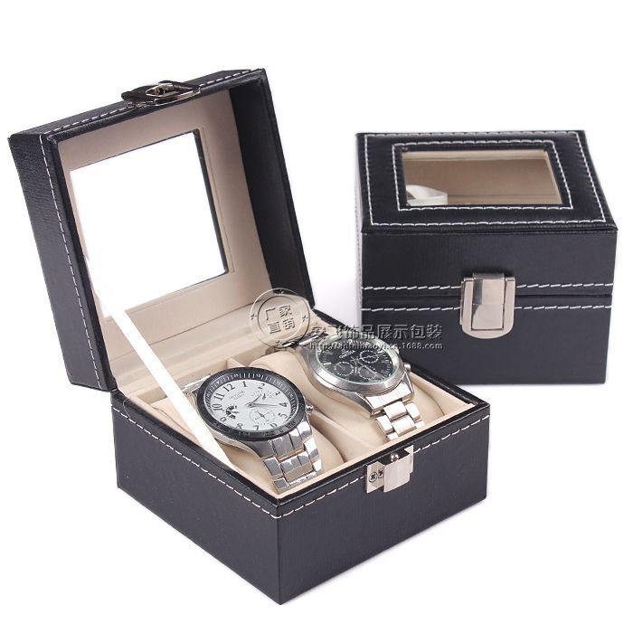 手錶盒 高檔皮革2位手錶盒 手錶收納盒 手錶收納箱批發・進口・工廠・代買・代購