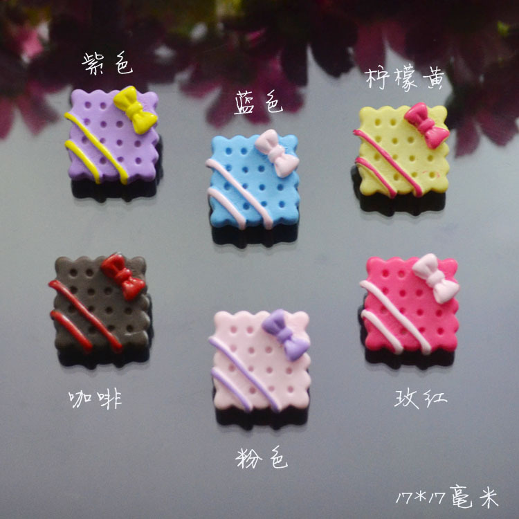 馬卡龍 方形蝴蝶結餅乾 可愛食物卡通韓版新品手機殼 發飾配件工廠,批發,進口,代購