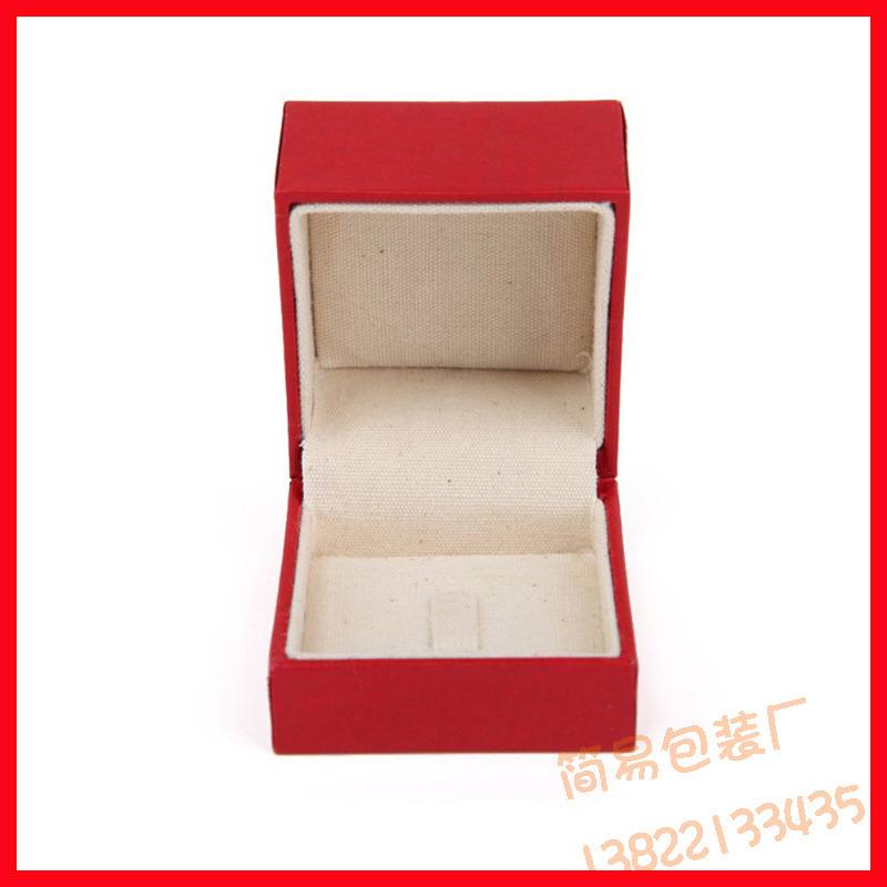 首飾盒廠傢供應 紅色塑膠戒指盒 首飾戒指包裝盒  首飾盒定製批發・進口・工廠・代買・代購