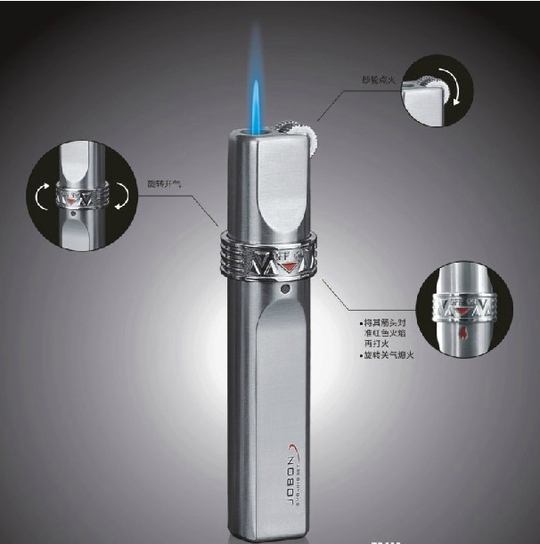 正品中邦jobon ZB-633直沖防風打火機 創意長條砂輪火機 精美禮盒批發・進口・工廠・代買・代購