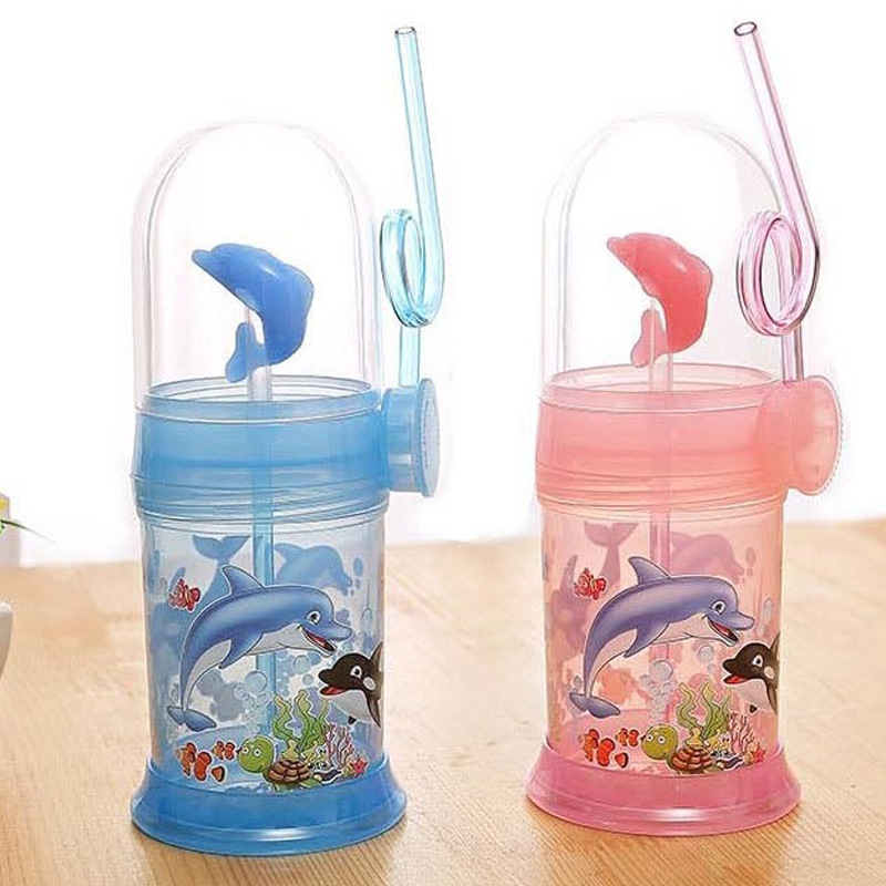 廠傢直銷創意噴噴樂兒童玩具水杯吸管杯 海洋公園同款海豚 現貨工廠,批發,進口,代購