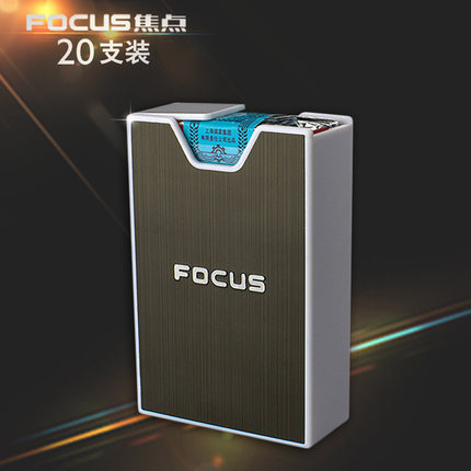 focus焦點創意煙盒20支裝超薄金屬鋁合金塑料防壓便攜男士香菸盒工廠,批發,進口,代購