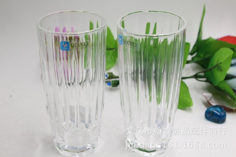 廠傢直銷雅特藍菱形玻璃3002杯子 2元玻璃杯批發 義烏小商品貨源工廠,批發,進口,代購