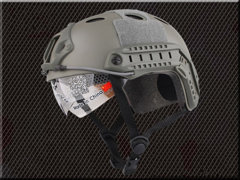 FAST頭盔風鏡版PJ款軍迷懸掛系統快速反應戰術頭盔輕量防撞頭盔工廠,批發,進口,代購