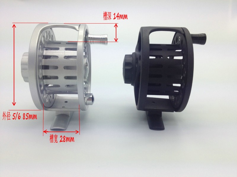 鋁合金2+1RB 85mm飛蠅輪全金屬帶泄力冰釣輪筏輪飛釣輪漁線輪漁輪工廠,批發,進口,代購