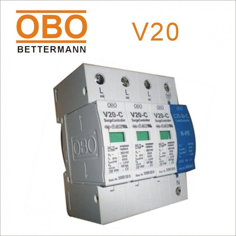 OBO V20-C/2-280V-FS防雷器 單相二線C級帶遙信觸點電湧保護器批發・進口・工廠・代買・代購