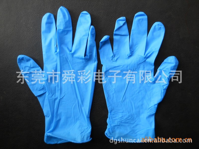 批發9寸耐酸堿丁晴手套,一次性藍色丁晴手套,無粉乳膠手套批發・進口・工廠・代買・代購