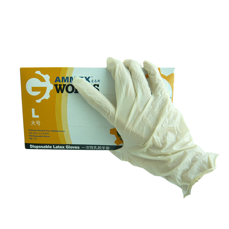 愛馬斯TLFGWC一次性乳膠手套清潔傢務無粉手套實驗室批發・進口・工廠・代買・代購