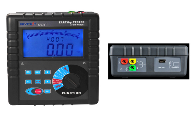 KV4305 數字式接地電阻測試機/四線接地電阻表/土壤電阻率測試機工廠,批發,進口,代購