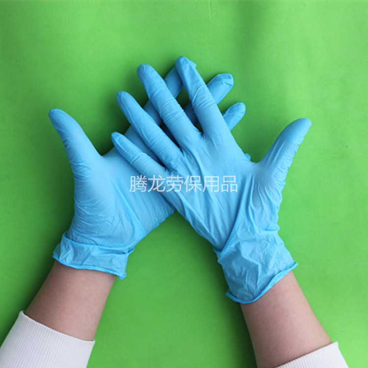 直銷9寸一次性手套醫療實驗室用藍色丁晴手套無粉丁晴手套批發批發・進口・工廠・代買・代購