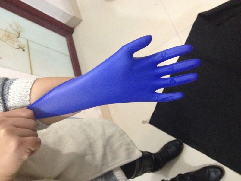 新款廠傢直銷熒光藍丁晴手套遠銷美國內銷爆款高質量手套批發・進口・工廠・代買・代購