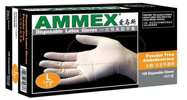 AMMEX愛馬斯一次性乳膠手套/乳膠手套批發TLFC40100工廠,批發,進口,代購