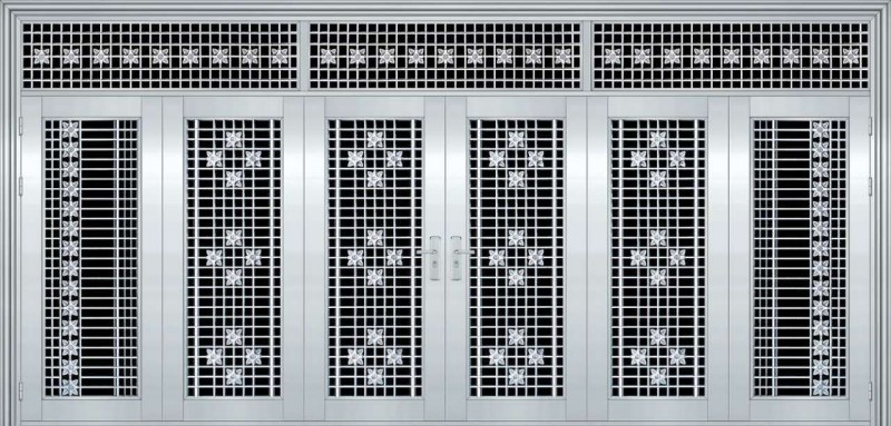 佛山廠傢定做 不銹鋼防盜門 進戶門 304#不銹鋼六開門批發・進口・工廠・代買・代購