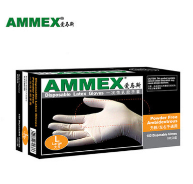 AMMEX愛馬斯一次性乳膠手套無粉醫用實驗室手套食品加工手套批發批發・進口・工廠・代買・代購