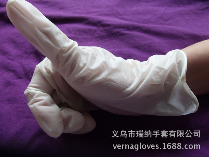 廠傢供應優質一次性9寸乳膠手套/有粉一次性醫用防護乳膠手套工廠,批發,進口,代購