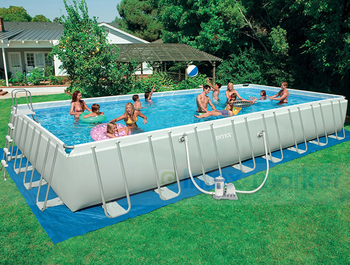 原裝正品INTEX超大傢庭管架遊泳池長方形支架戲水池配件齊全28372工廠,批發,進口,代購