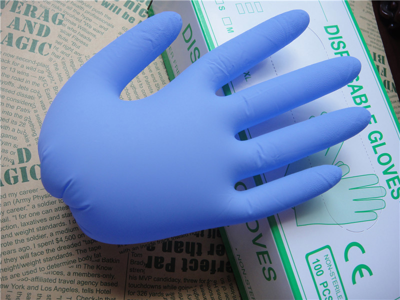 一次性丁腈乳膠手套實驗室紫藍丁晴膠皮傢居防水紋身園藝防護勞保工廠,批發,進口,代購