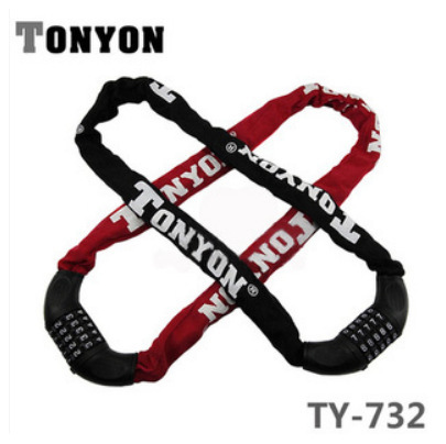 TY732通用TONYON自行車五位密碼鎖 山地車鏈條鎖騎行裝備工廠,批發,進口,代購