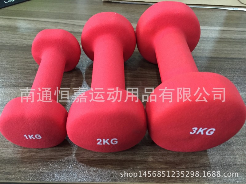 健身器材 廠傢直銷 高檔麻麵浸塑啞鈴出口品質 Neoprene Dumbbell工廠,批發,進口,代購