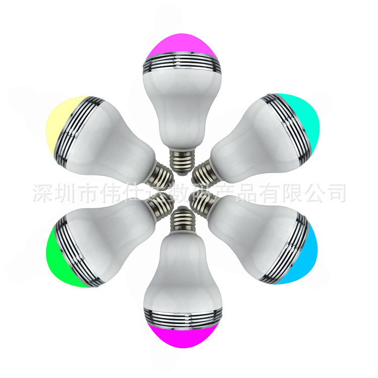 新款LED藍牙音響燈 智能無線遙控音箱音樂節能球泡燈藍牙LED燈泡批發・進口・工廠・代買・代購