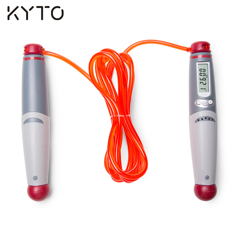 JPR2106B(灰紅)康都廠傢直銷正品KYTO考試專用卡路裡電子計數跳繩工廠,批發,進口,代購