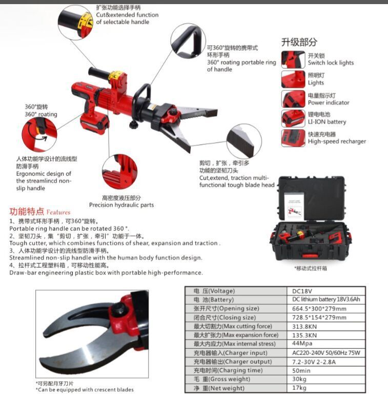 電動剪擴鉗 液壓剪擴鉗 <<型號BE-BC-300>> 剪切 擴張 牽引 一體工廠,批發,進口,代購