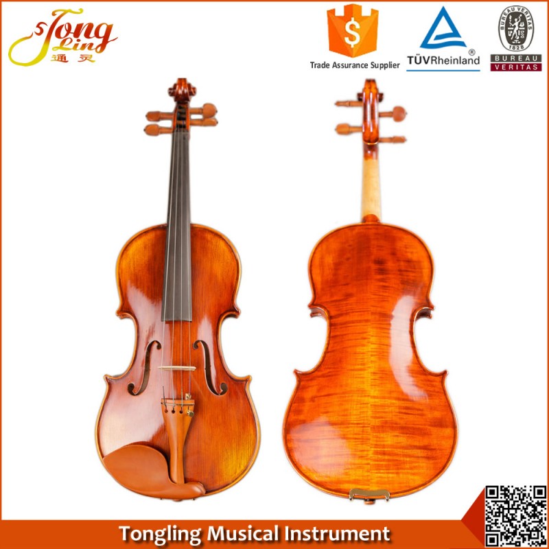 通靈純手工自然花紋小提琴 實木亮光學生提琴    國際認證工廠,批發,進口,代購