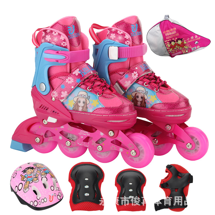 淘寶爆款PU閃光輪兒童溜冰鞋全套裝輪滑鞋旱冰鞋可調節一件代發工廠,批發,進口,代購