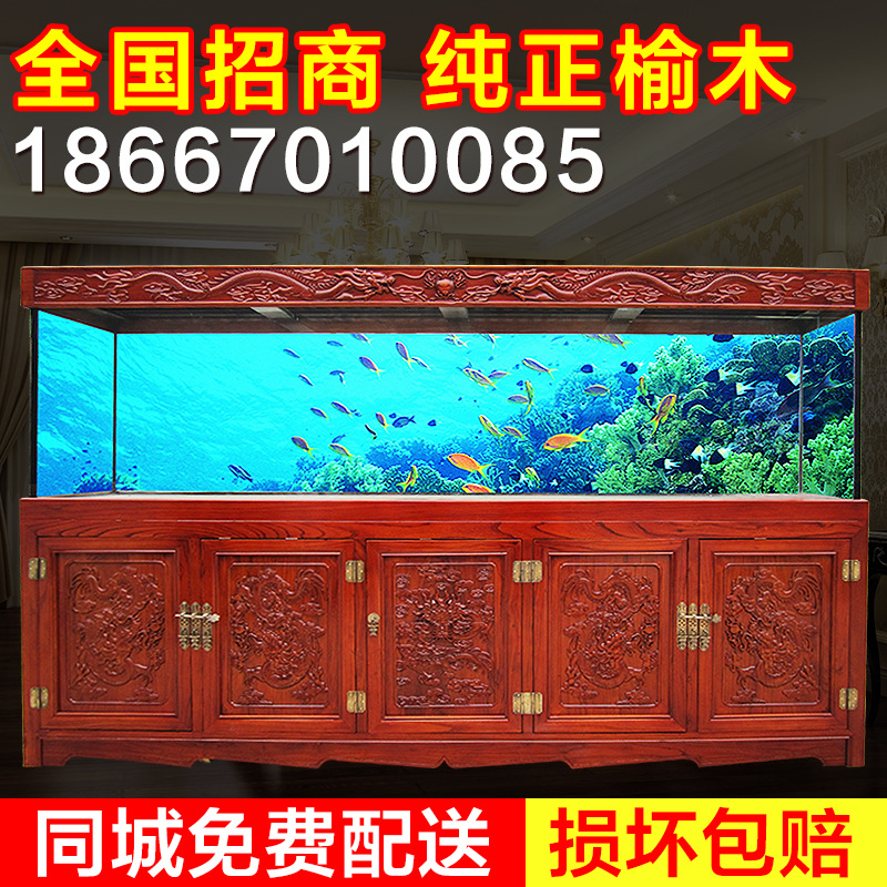 大型實木觀賞生態魚缸創意超白魚缸造景 帶過濾器水族箱 定做魚缸批發・進口・工廠・代買・代購