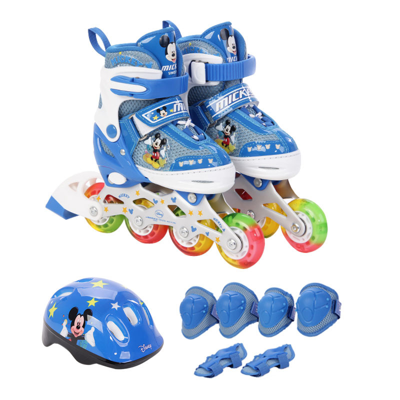 迪士尼Disney兒童可調節輪滑鞋套裝閃光輪溜冰鞋 旱冰鞋頭盔護具工廠,批發,進口,代購