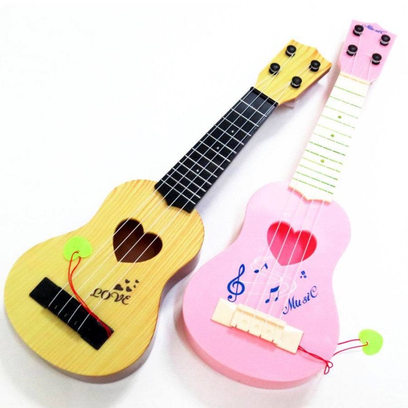 兒童玩具彈撥尤克裡裡吉他  木紋吉他 益智樂器 地攤熱銷新品工廠,批發,進口,代購