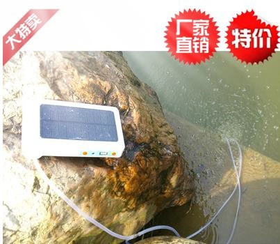 超低價 永不斷電 野外便攜式太陽能增氧泵 打氧機 海釣必備 包郵工廠,批發,進口,代購