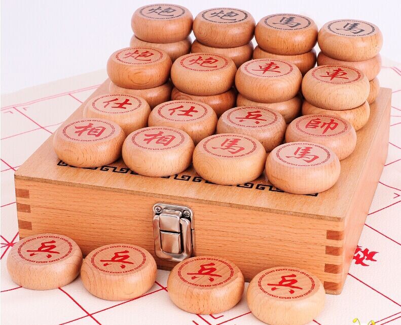 中國象棋大號櫸木象棋皮革棋盤木製 益智桌遊diy玩工廠,批發,進口,代購