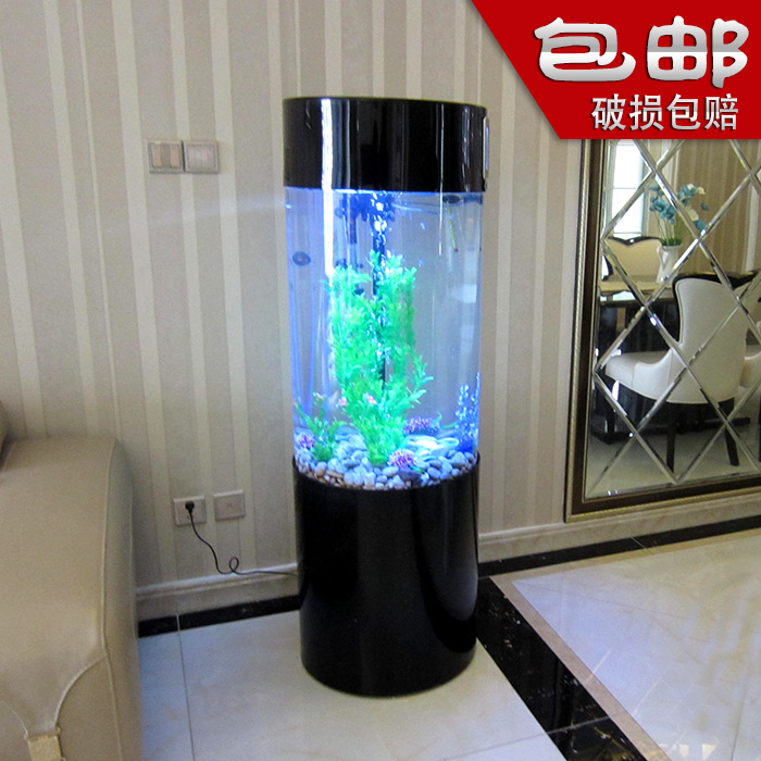 魚缸廠傢直銷 圓柱型亞克力魚缸 定製生態大型水族箱批發 特價批發・進口・工廠・代買・代購