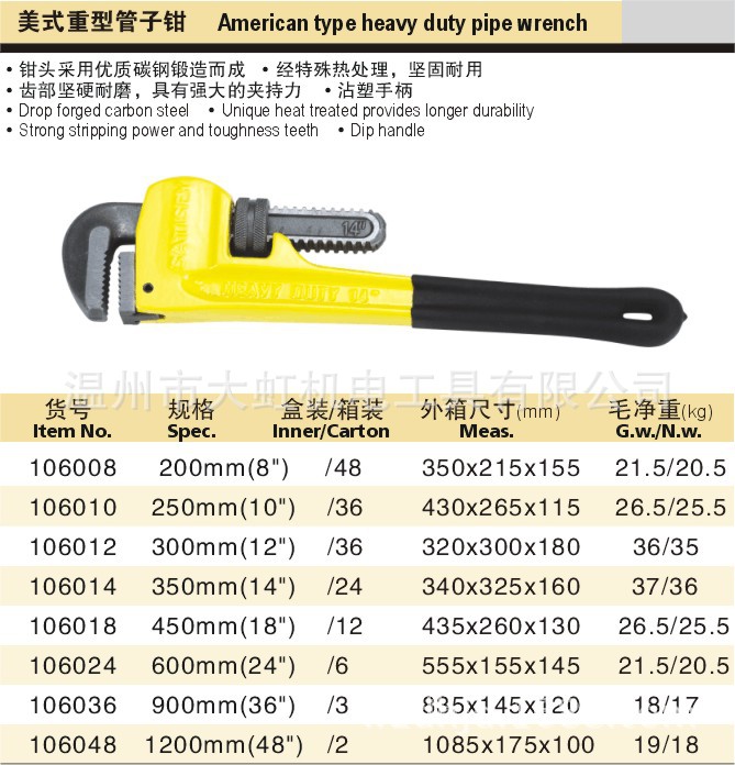 正品德國史丹(SATISFY)美式重型管子鉗五金工具手動工具組套工具工廠,批發,進口,代購