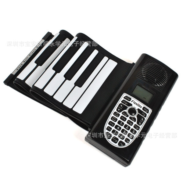 高K多媒體61鍵矽膠可折疊電子琴 高鍵位帶手感/MIDI口矽膠鋼琴批發・進口・工廠・代買・代購