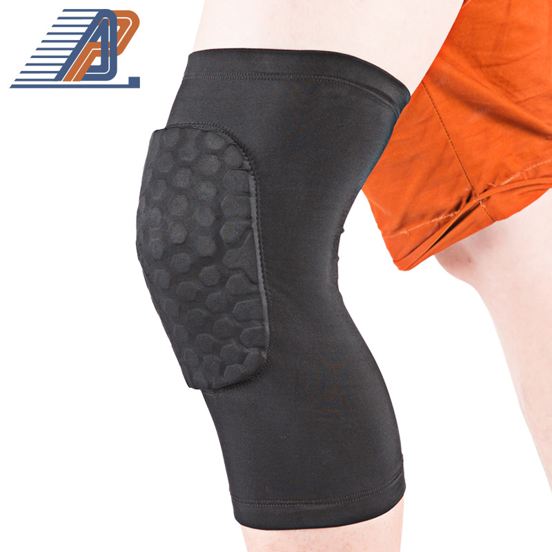 一件代發專業蜂窩籃球護膝套超薄體育運動護膝蓋防撞護腿護具用品工廠,批發,進口,代購