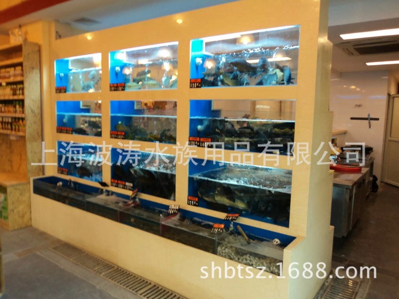 大型玻璃海鮮魚缸酒店海鮮缸可上門定製酒店專用批發・進口・工廠・代買・代購