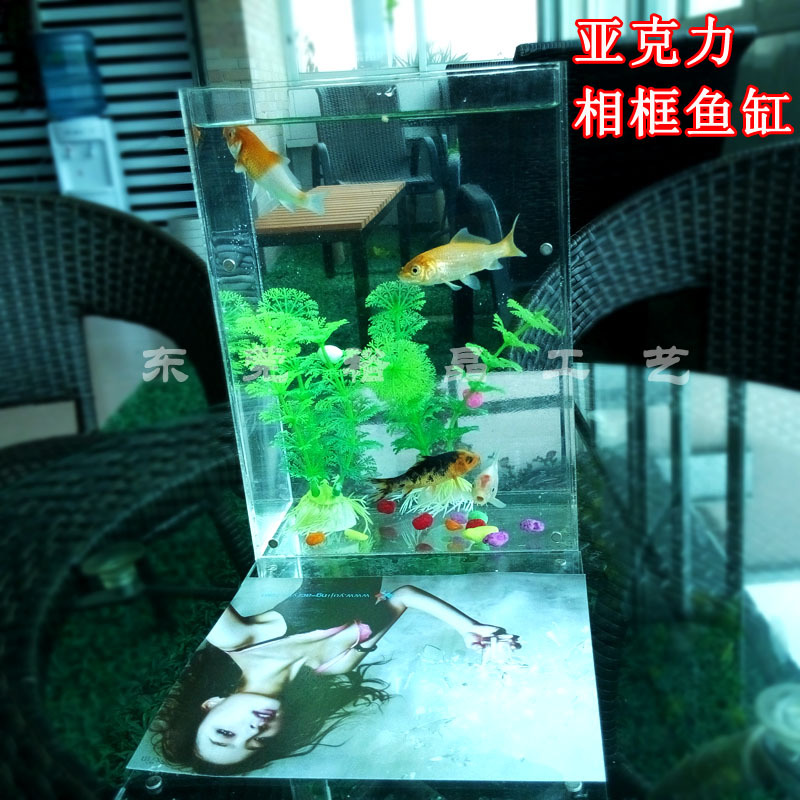 批發生態魚缸觀賞魚水族箱 創意玻璃魚缸熱帶魚缸金魚缸可掛相片批發・進口・工廠・代買・代購