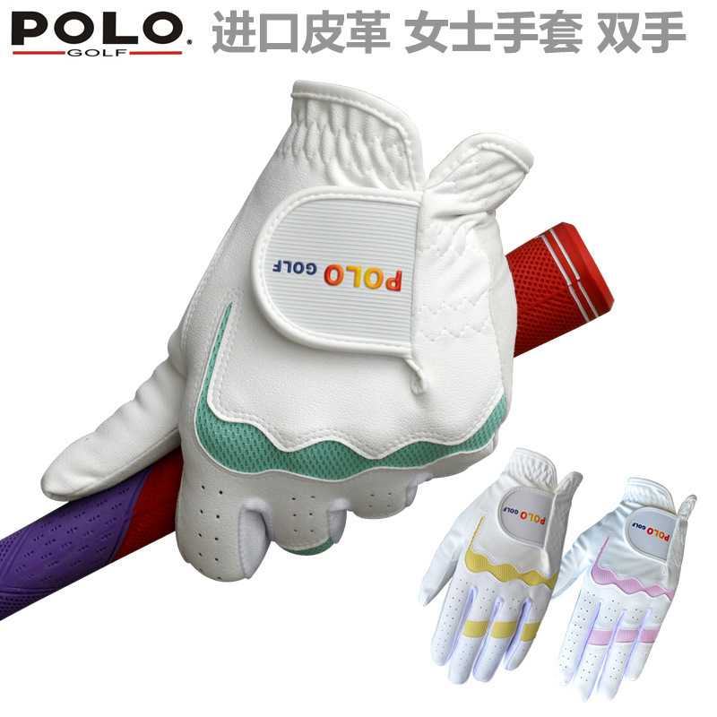 Polo正品高爾夫手套 女款 雙手 練習手套 耐磨 吸汗 防滑工廠,批發,進口,代購