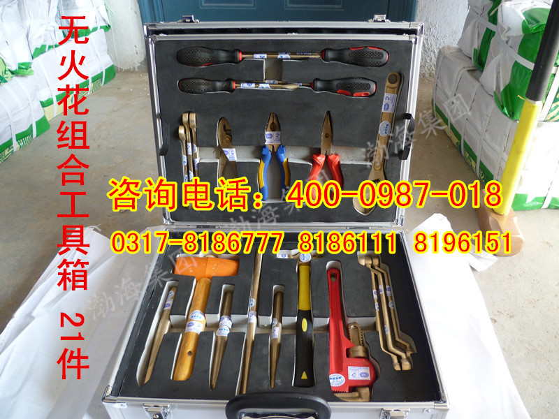 防爆無火花工具箱，組合工具箱，銅合金組套工具，21件套渤防工具工廠,批發,進口,代購