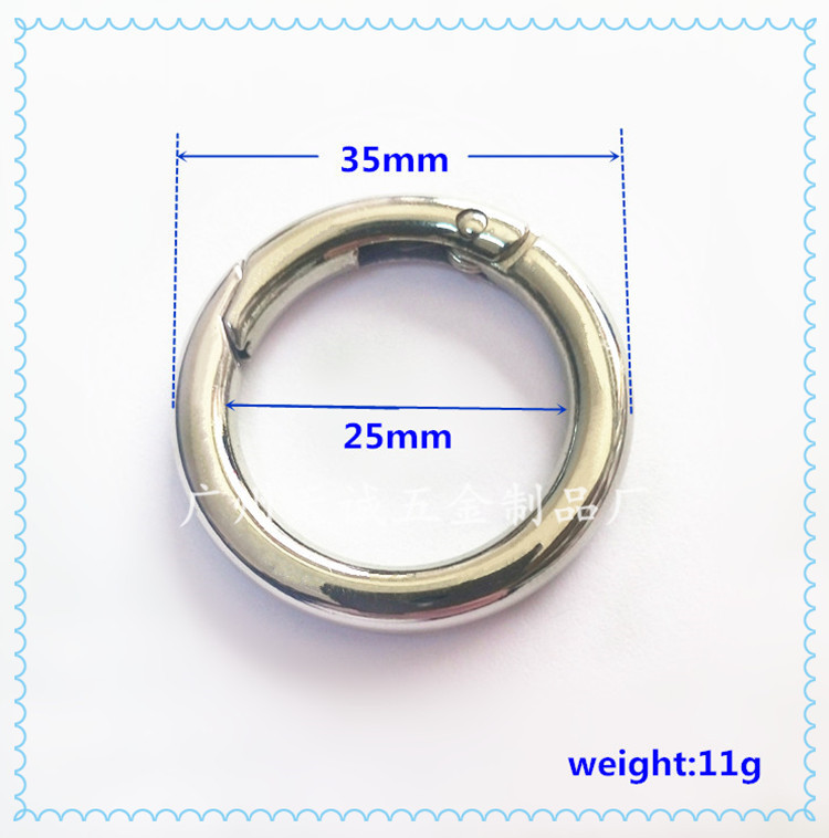 批發箱包五金配件毛球鑰匙扣 鋅合金彈簧圈 箱包開口圓環鎖扣工廠,批發,進口,代購