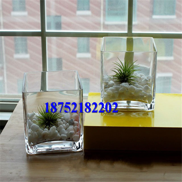 廠傢直銷水培容器花瓶容器蠟燭臺玻璃瓶8X8玻璃方缸 魚缸 水培瓶批發・進口・工廠・代買・代購