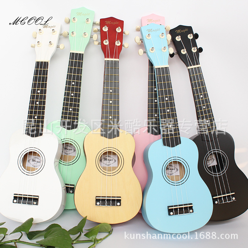 廠傢特價 21寸彩色尤克裡裡ukulele四弦小吉他烏克麗麗 兒童吉他批發・進口・工廠・代買・代購